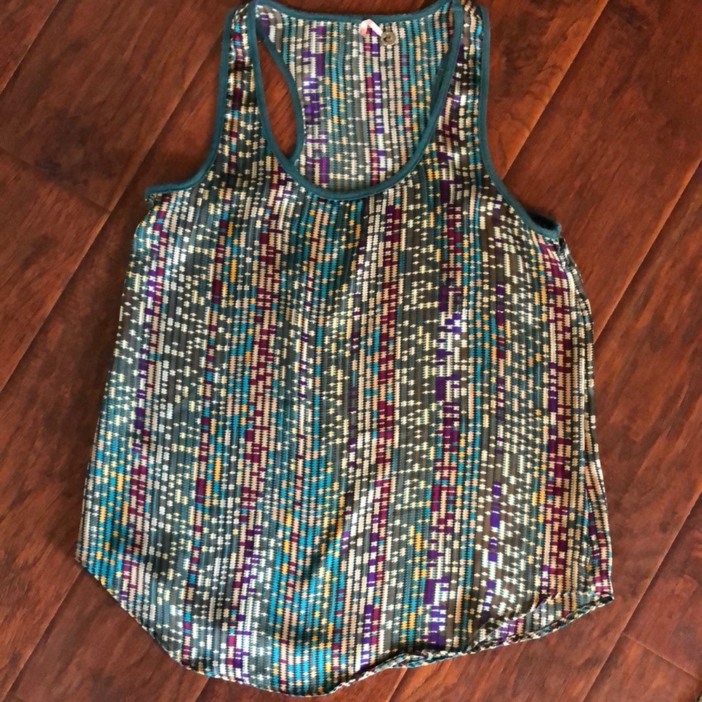 Silk like razor back tank